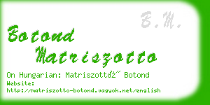 botond matriszotto business card